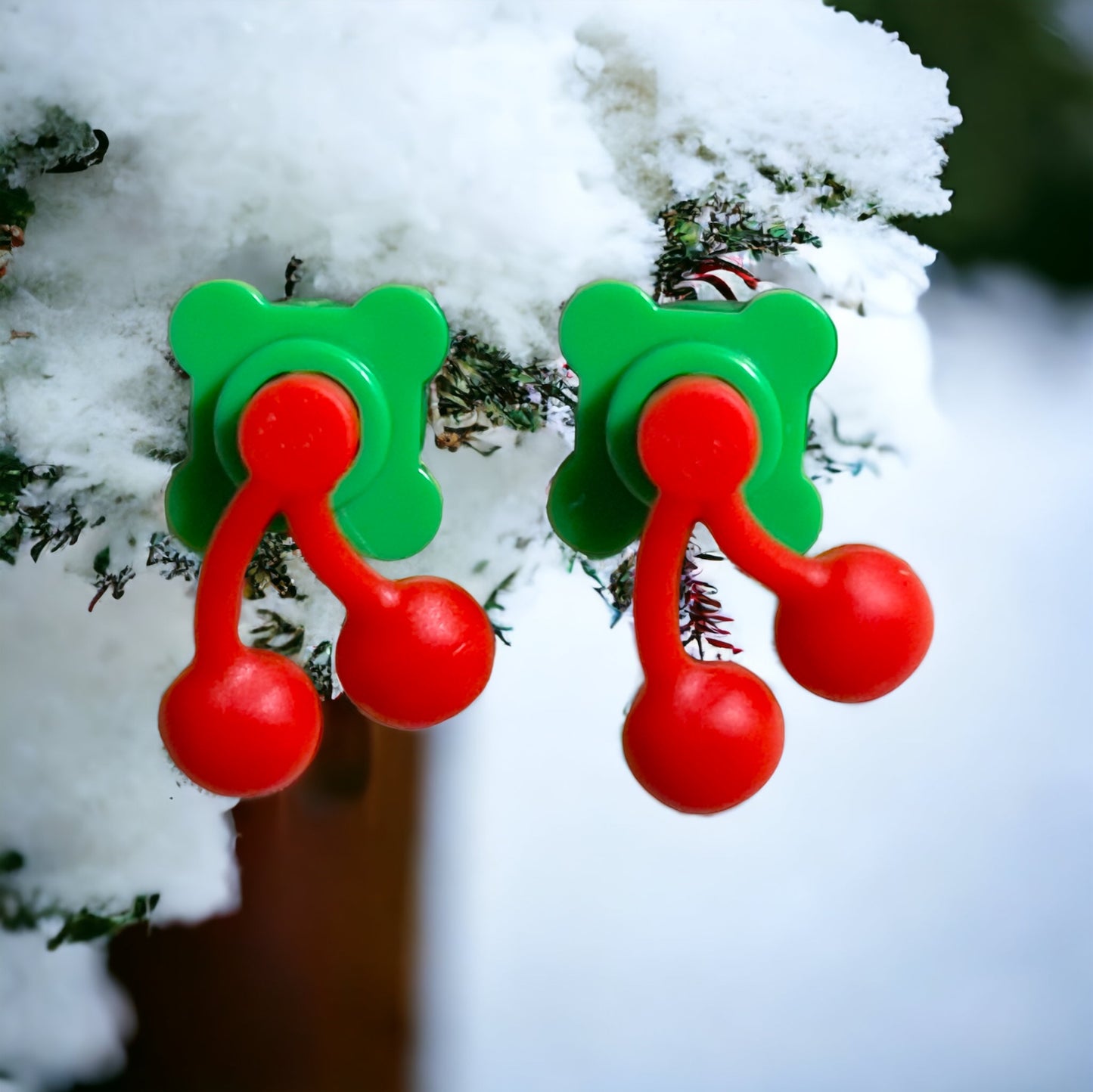Lego® Earrings - Cherry