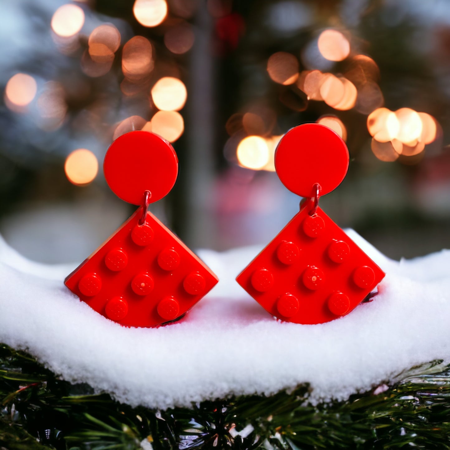 Lego® Earrings - Christmas Bows