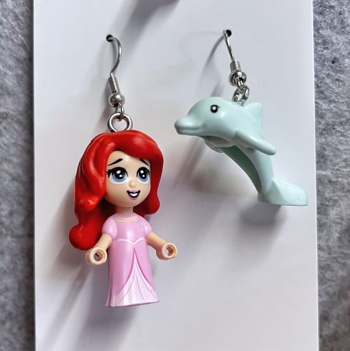 Lego® Earrings - Disney Ariel & Dolphin