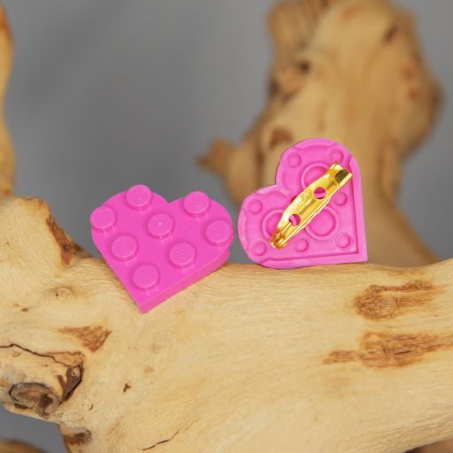 Lego® Brooch - Hearts