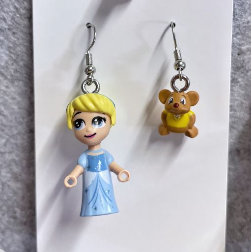 Lego® Earrings - Disney Cinderella and Gus