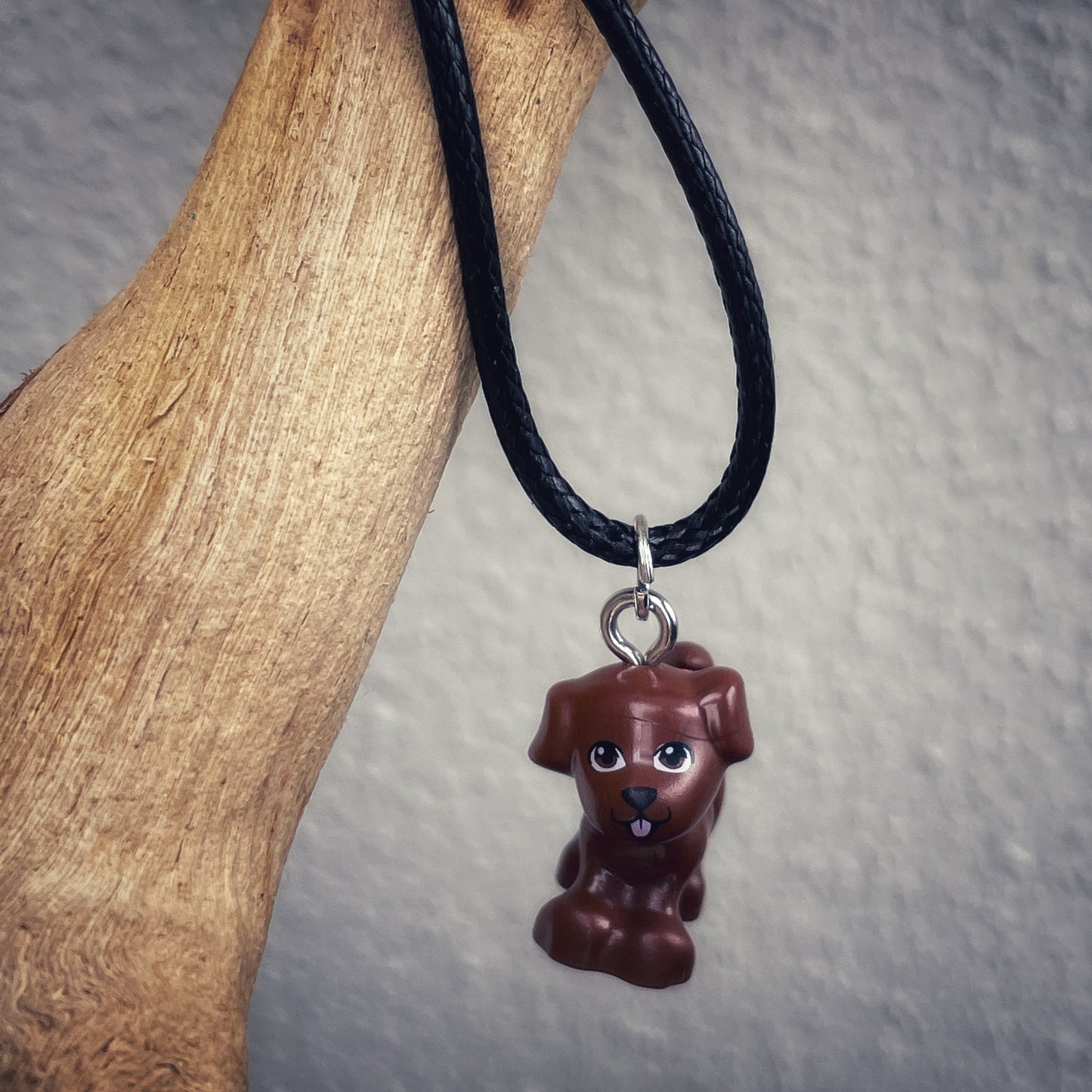 Lego® Necklace - Chocolate Puppy