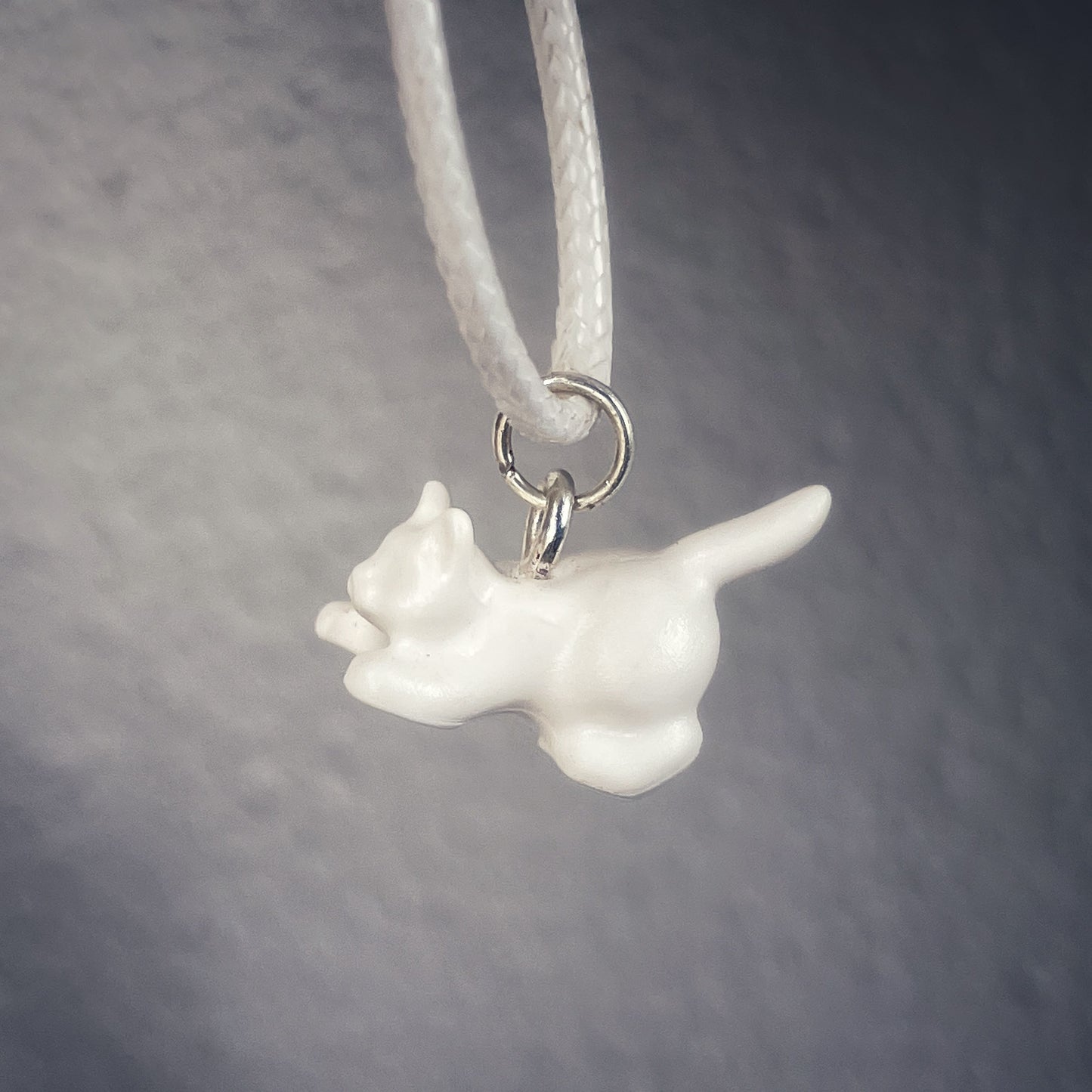 Lego® Necklace - White Kitten