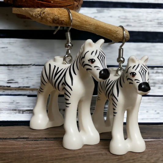 Lego® Earrings - Zebra
