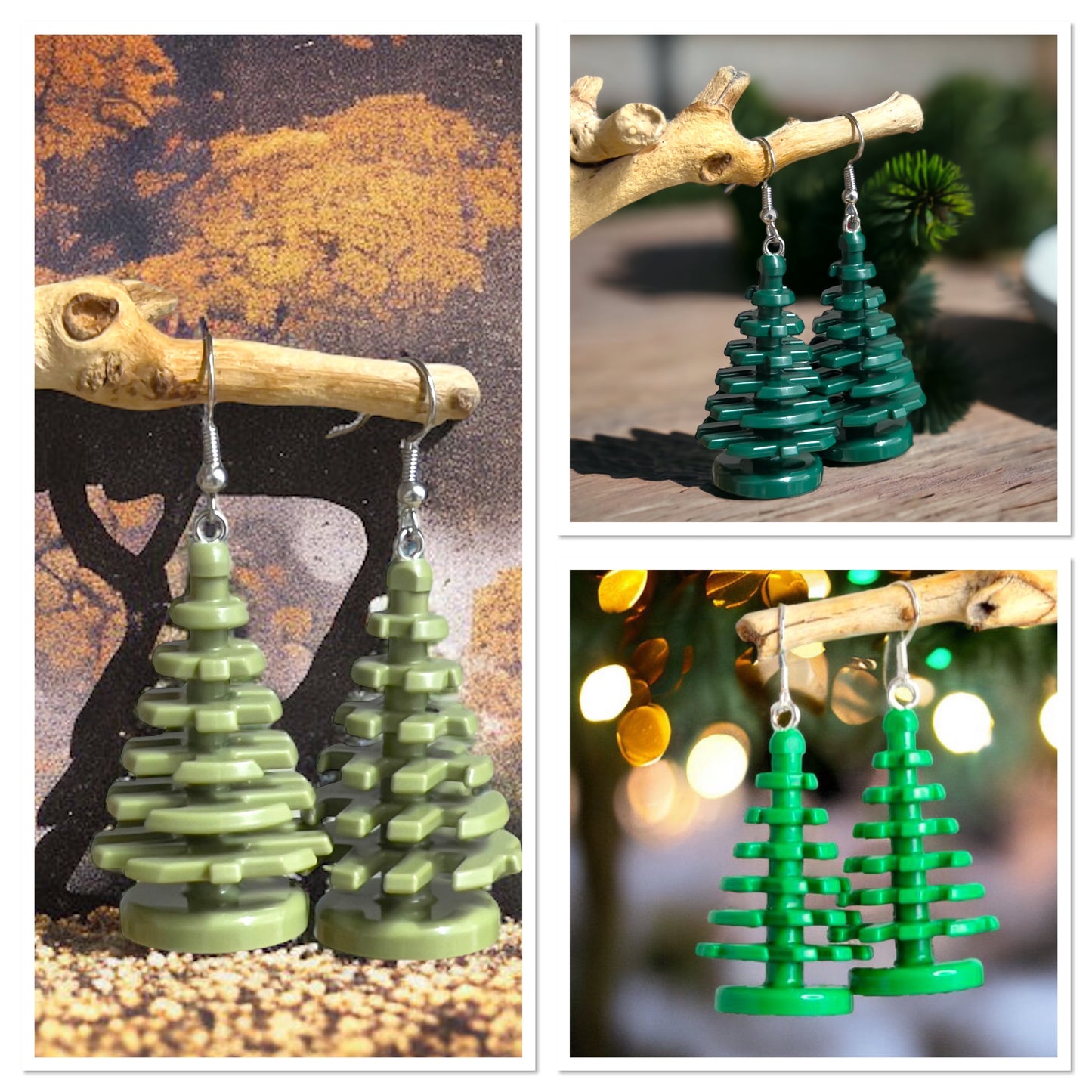 Lego® Earrings - Christmas Tree