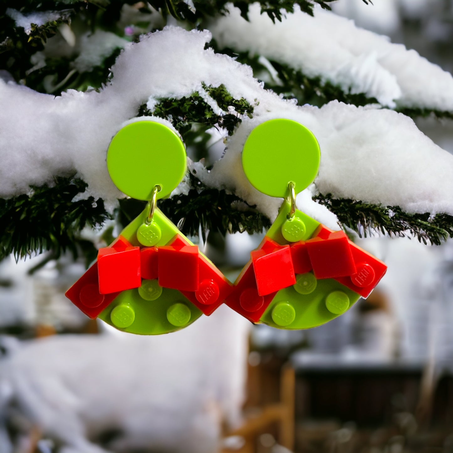 Lego® Earrings - Christmas Bows