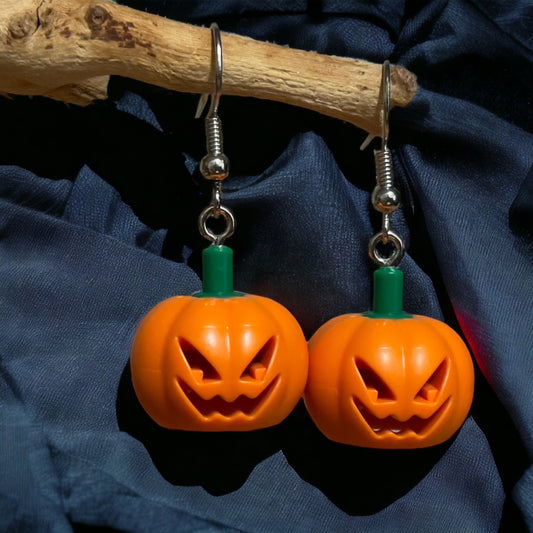 Lego® Earrings - Halloween Pumpkins